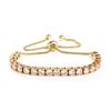 Elegant 4mm Zircon Women's Adjustable Stainless Steel Bracelet