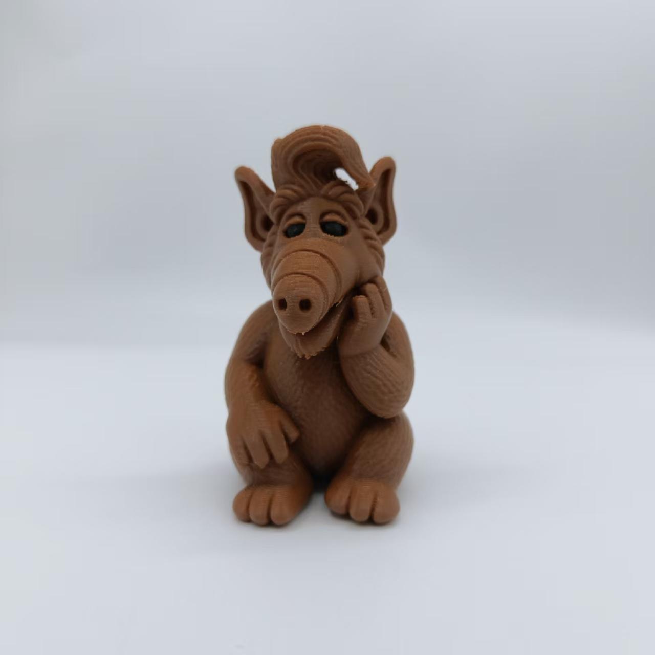 

3D-друк статуї меланхолійного прибульця Альфа, ляльки персонажа комедійного серіалу «Альф», ностальгічні подарунки для фанатів, статуя прибульця коричневий