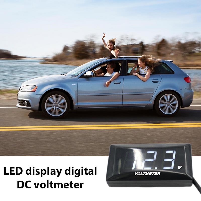 Battery Voltage Meter Voltmeter Digital DC 12-150V LED Motorcycle Display Screen Waterproof Square Panel Car Battery Voltage