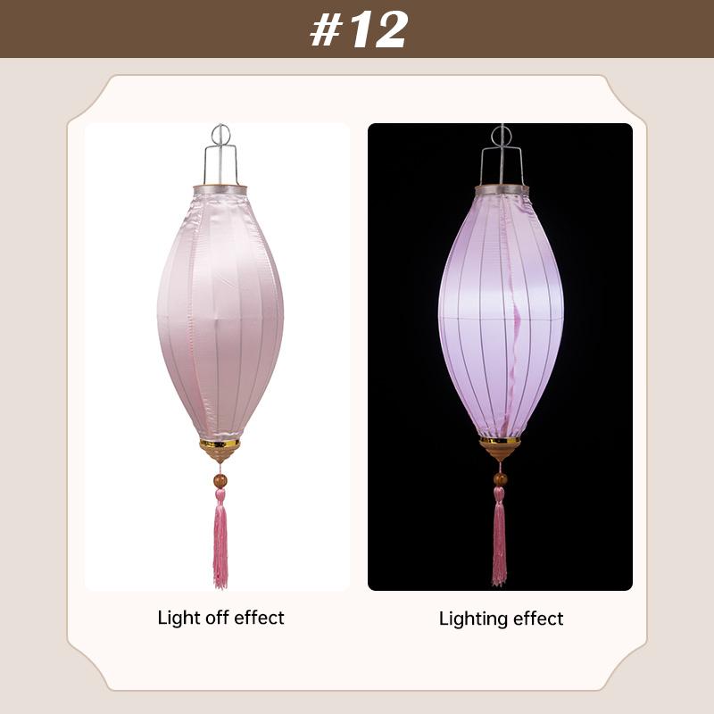 14 inch Traditional Lantern Party Outdoor Silk Lantern Chinese Vietnam Mid Autumn Spring Festival New Year Decor Ornaments