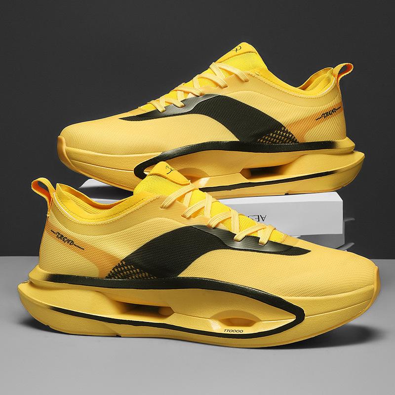 

New Feidian 5U couple sports running shoes popcorn big sole wear-resistant breathable carbon board men s and women s marathon running shoes 44 флуоресцентный зеленый