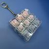 New 1/2/3/4/9 Keys Keyboard Keychain Transparent Key Button Finger Toy Pass The Time Stress Relief Keycap Keychain Kids