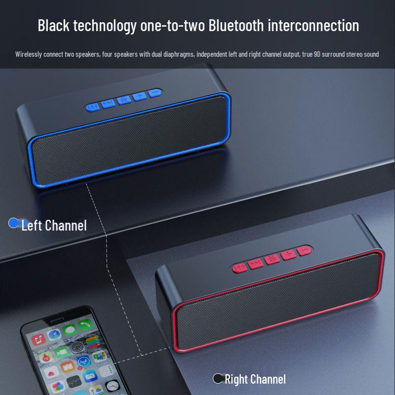 High-Volume Bluetooth Subwoofer Speaker with Voice Announcer
