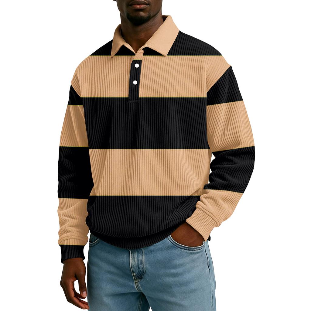 Ανδρικό Casual Χαλαρό, εφαρμοστό Τοπ Κουμπιά, Κολάρο με Κούμπωμα Μακριά Μανίκια