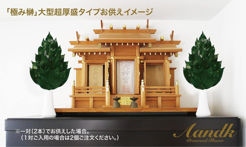 A&K Sakaki Kiwami, a Budget-friendly, Large, Extra-thick Sakaki Tree. Made with Fresh, Domestically Grown, Natural Sakaki Leaves. Heat-resistant,