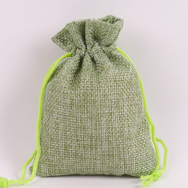 Drawstring Linen Jewelry Gift Bag - Composite Linen Storage Bag Available