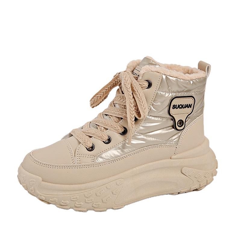 

Women s 2024 Winter High-Top Casual Thick-Soled Velvet Boots K6719 40 хаки