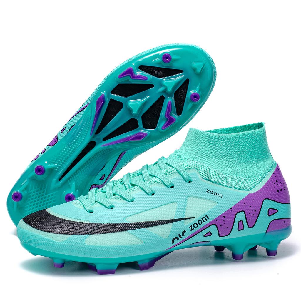 New Men High-top Football Boots Grass Cleats Non-Slip Soccer Shoes Futsal Sneakers High-quality Match Indoor -selling Outdoor