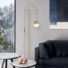 Nordic Minimalist Fishing Floor Lamp: Creative Luxury Round Ball Standing Lamp for Living Room, Bedroom, Study, and Bedside Eye Protection.