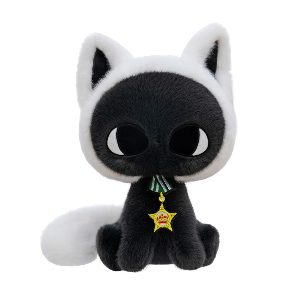 Plush Stuffed Animal Cat Toy Soft Sitting Cat Doll Decorative Plushie with Star Pendant for Kids and Collectors