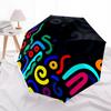 1pc Abstract Patterns Automatic Open 8-Rib Windproof Umbrella, Travel & Commuting, Suitable for All Seasons, Lightweight Portable,002
