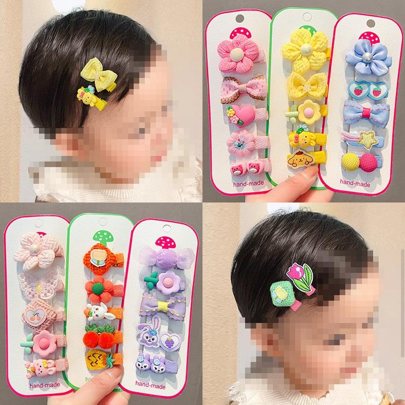 Children'S Hairpin Bag Cloth, Duck Bill Clip Cloth, Bow Root, Princess Hairpin, Cute Little Flower Girl Hair Accessories