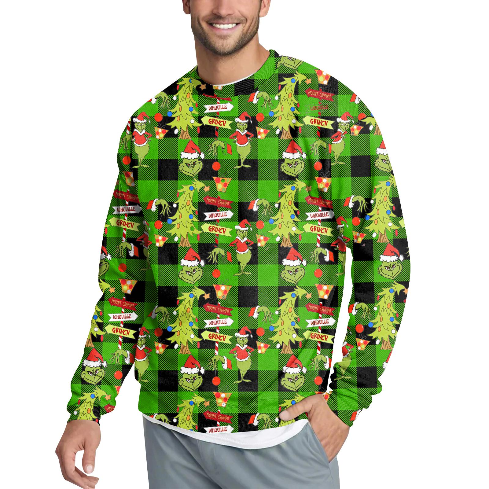 

Мужской повседневный модный свитшот с принтом и круглым вырезом XXL