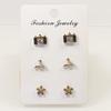 S925 Silver Needle Niche Camera Magpie Stud Earrings Set Combination Stud Earrings Trendy Small Simple Cold Wind Stud Earrings