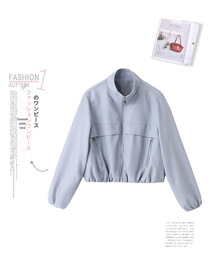 2025 New Women's Short PU Leather Jacket - Slimming Petite Stand Collar Spring/Autumn Coat