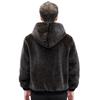 Men's Winter Coat Sheep Sheared Fleece Fur One Piece Mink Hooded Middle Aged Dad Gold Mink Fur Coat