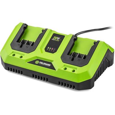 Double Charger - FIELDMANN - For 20V Batteries - Charge 2Ah In 60 Min - Compatible 2Ah, 4Ah