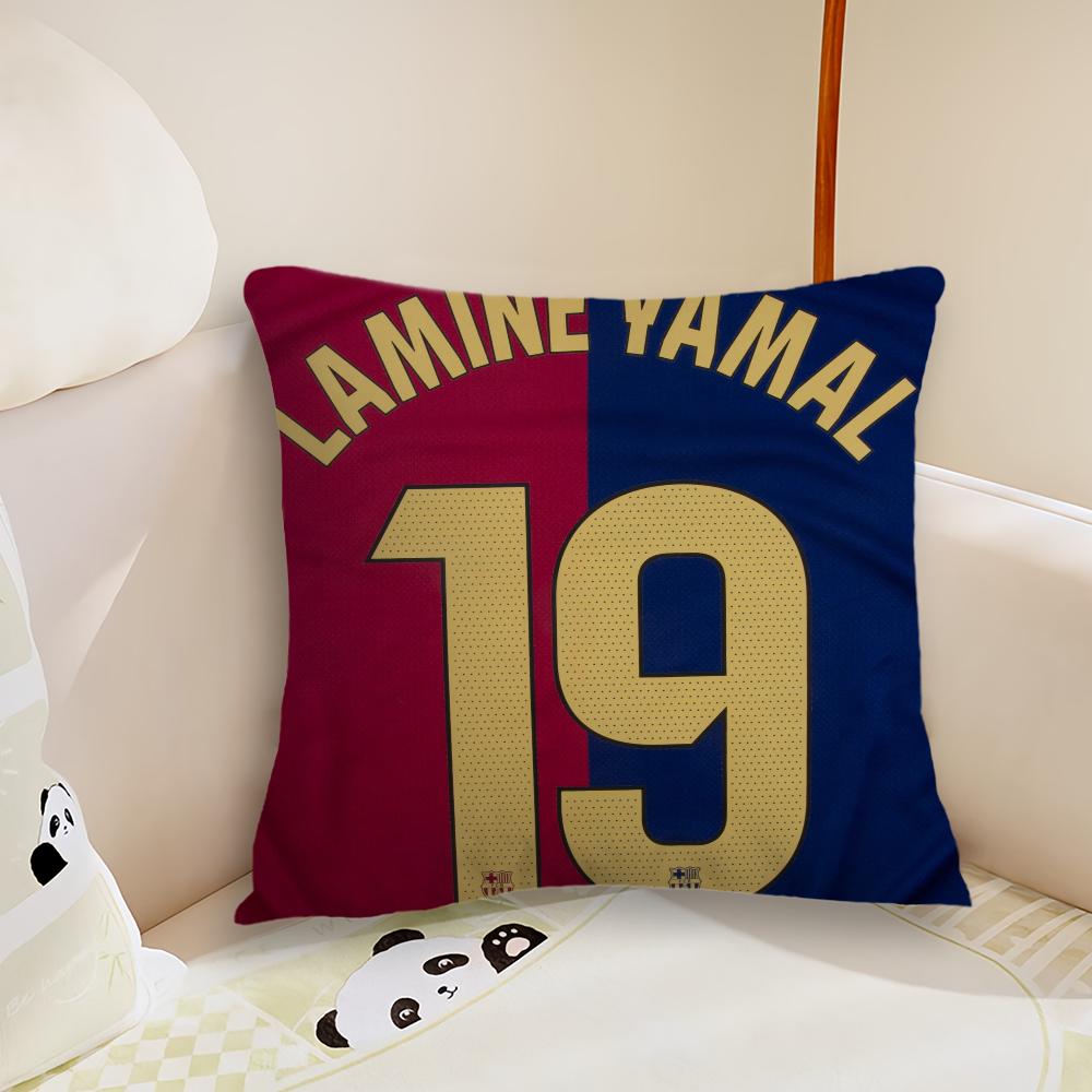 Sports Football L-Lamine Y-Yamal Cushion Cover Living Room Headboard Bedroom Office Cushion Cushion Sofa Nap Time Pillow Case