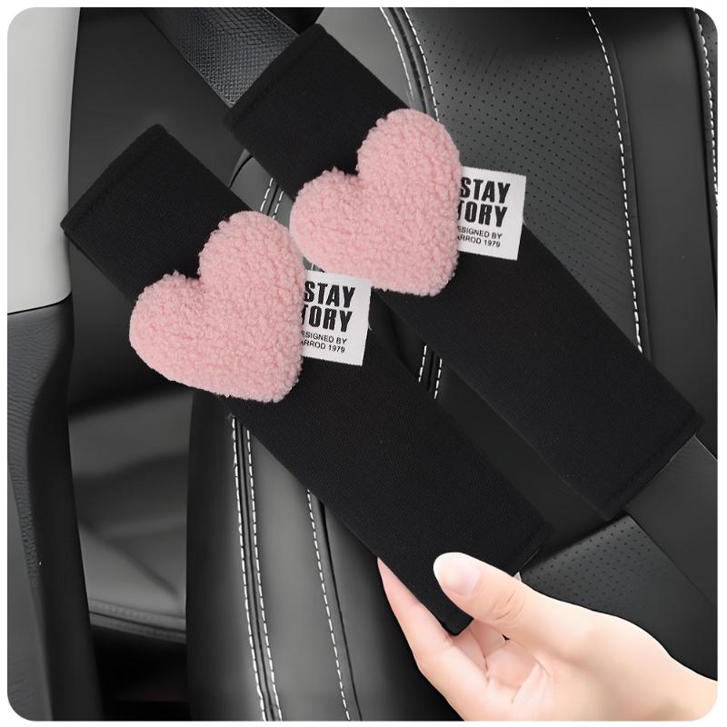 Love Heart Car Styling Seat Belt Cover Soft Chest Protection Car Seatbelt Shoulder Pad Neck Support Cushion Safety Belt Pad