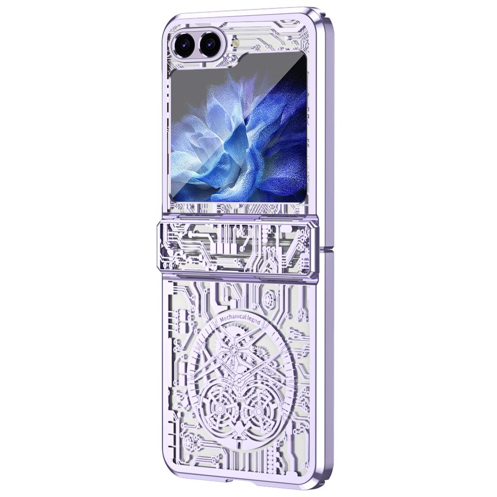 Mechanical Legend Series For Samsung Galaxy Z Flip6 5G/Z Flip5 5G Case Electroplating Hard PC Phone Cover