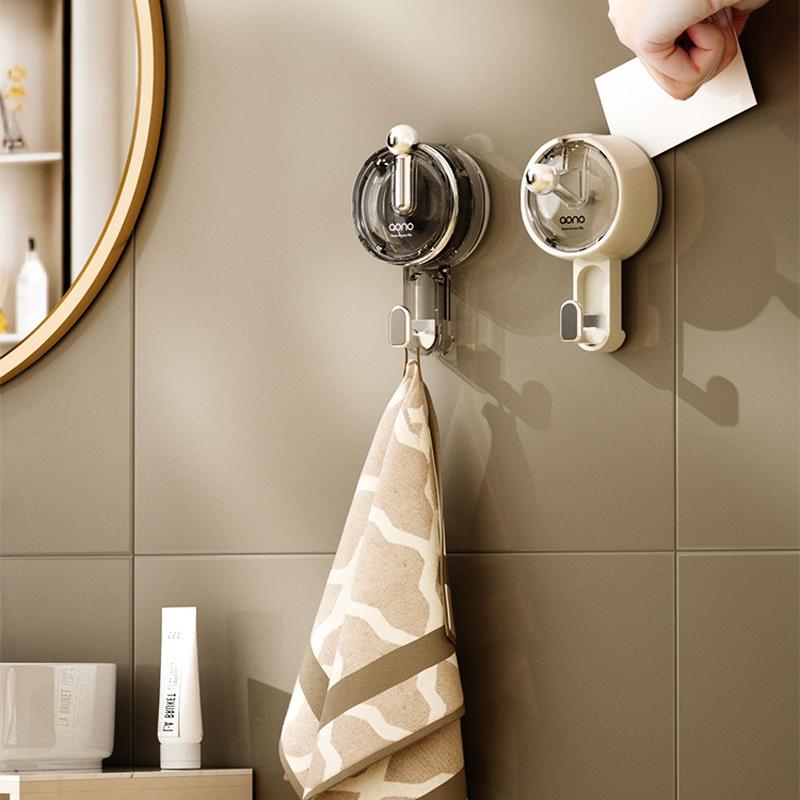 1Pc Powerful Suction Cup Hooks Vacuum Reusable Shower Hooks Traceless Kitchen Bathroom Robe Coat Towels Organizer Hook Access