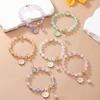 6pcs/set Colorful Popcorn Crystal Beaded Women Bracelet Daisy Flower Butterfly Pendant Fashion Bracelet Valentine's Day Gifts
