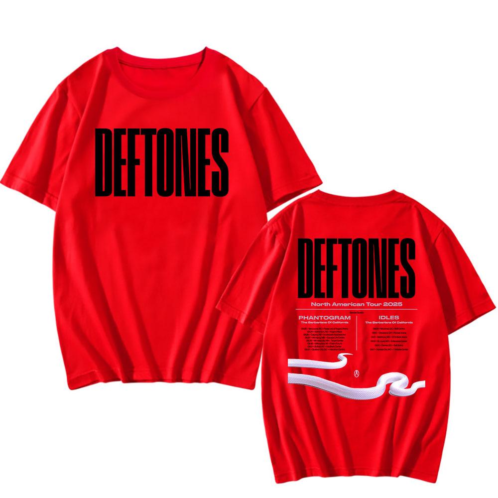 

DEFTONES North America Tour 2025 T-shirt Men Women Clothes Unisex Streetwear Hip Hop Summer Cotton Men T Shirt Graphic Print Tee XXL