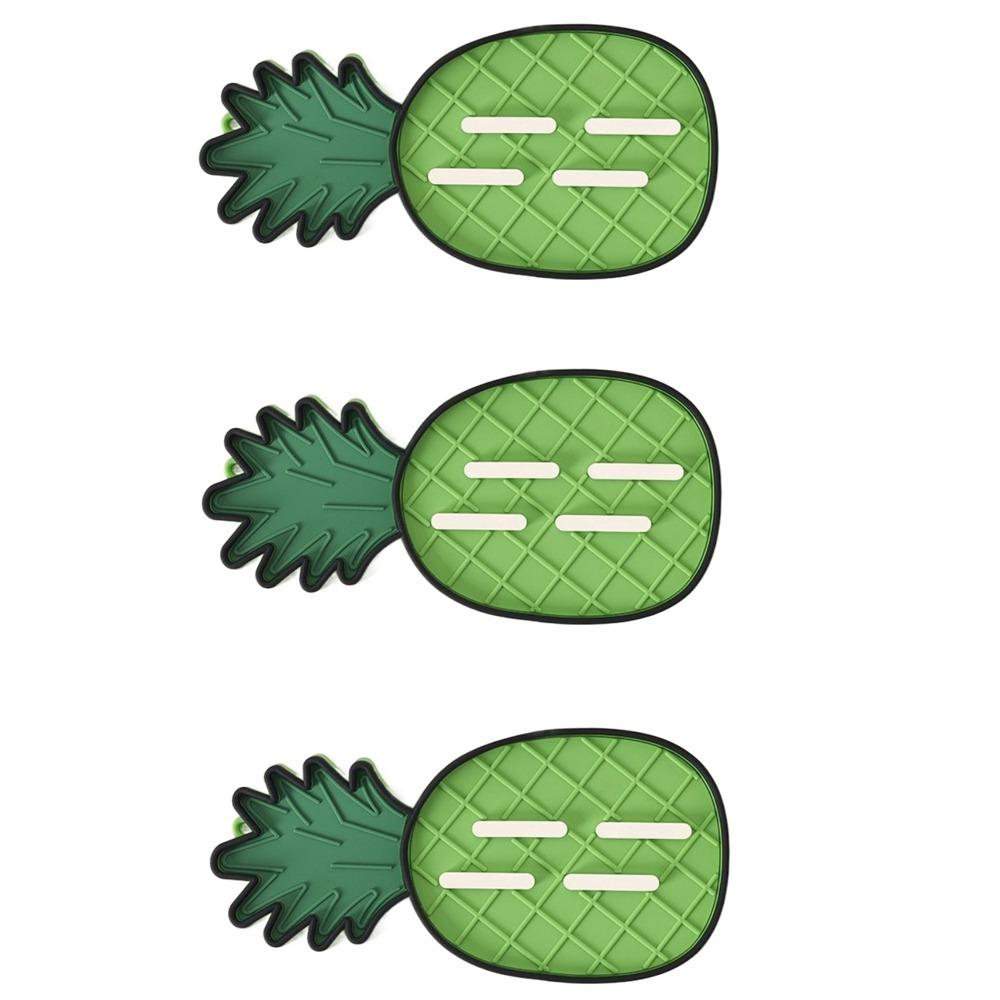 

3pcs/set Silicone Pot Lid Storage Mat Cartoon Kitchen Drain Pad Spatula Storage Mat Kitchen