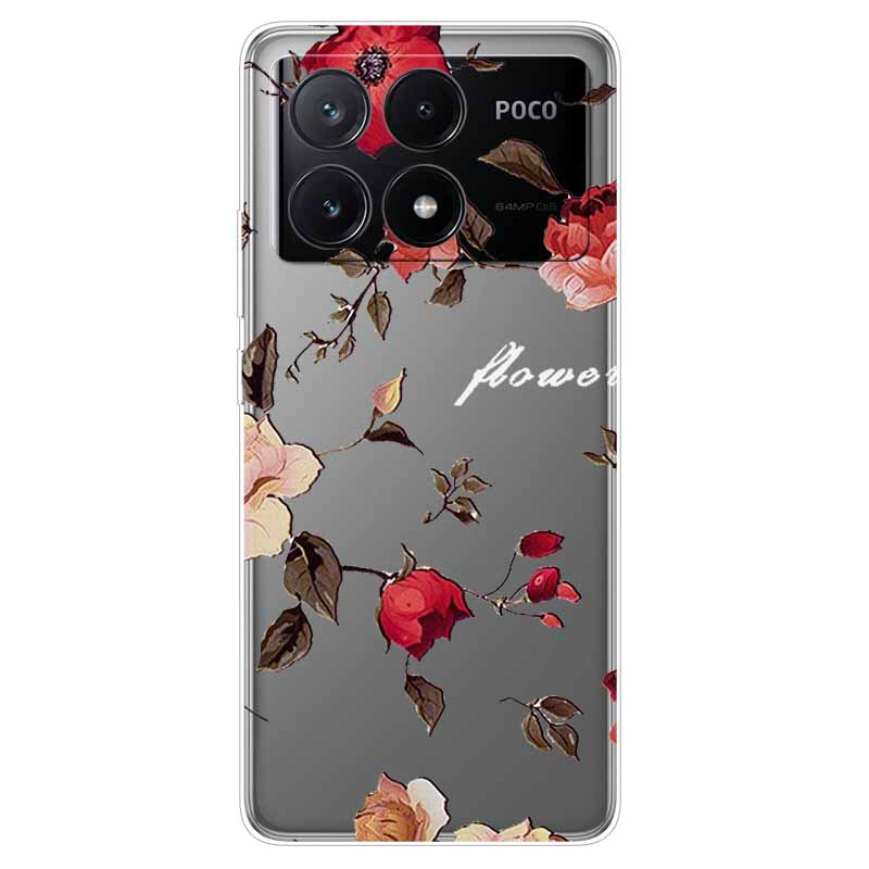 For Xiaomi Poco X6 Pro Case Transparent Cute Soft Silicone TPU Coque for Poco X6 / X6 Pro 5G Phone Cover X 6 X6Pro Clear Shells