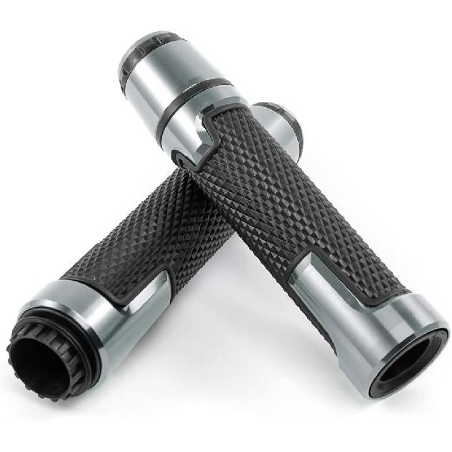 Hand Grips 7/8'' 22mm Motorcycle Grips Non Slip Universal Aluminum and Rubber Gel Handlebar Grip for Motorbike