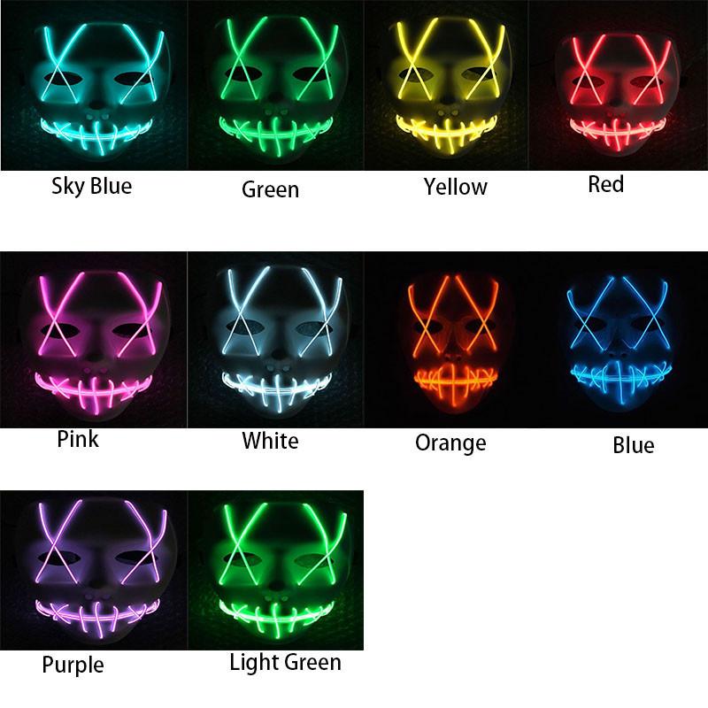 Eye-catching Halloween Scary Mask Cosplay With Led Lights For Unforgettable Costume Parties