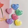 6pcs Colorful Heart Shape Glittering Refrigerator Magnets Fridge Magnetic Stickers For Kitchen, Classroom, Or Office Use