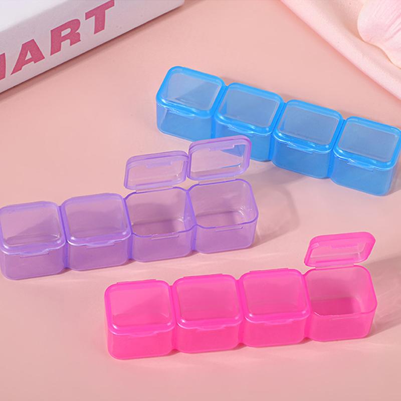Nail Art Storage Box 24compartment Slot Organizer Storage Beads Container Adjustable Jewelry Storage Box Rectangle Case TMZ