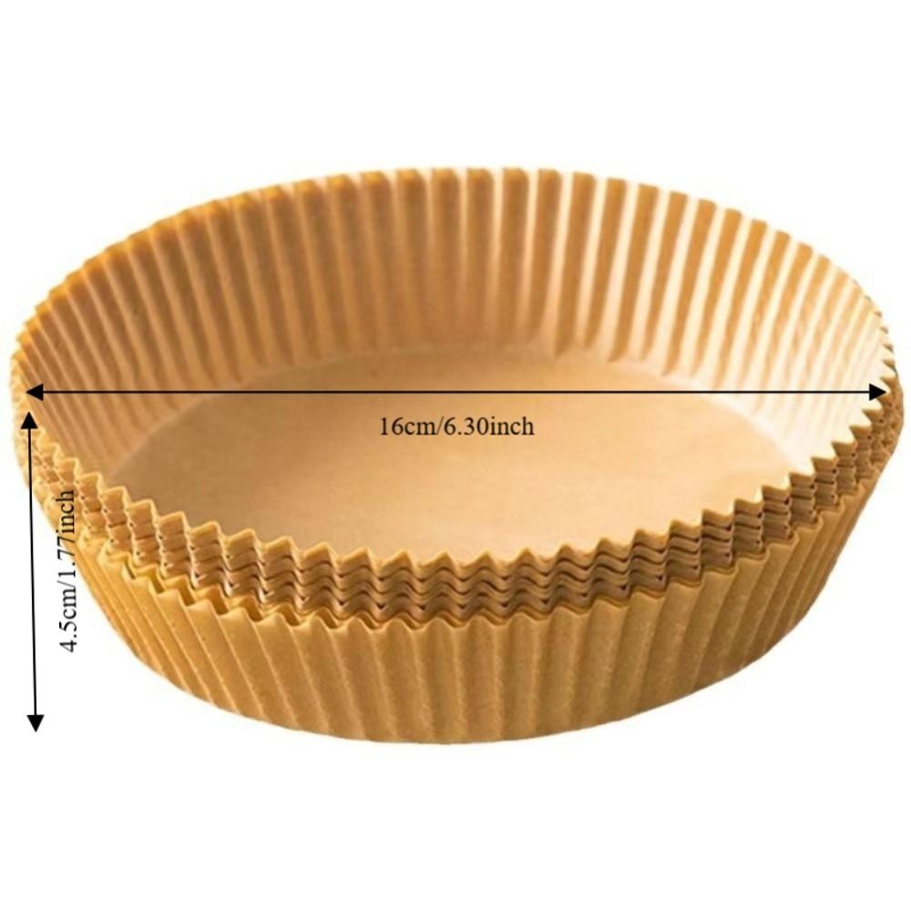 50/100 Pcs Heat Resistant Baking Paper Bowl Non-Stick Oil-Absorbing Paper Air Fryer Paper Oven