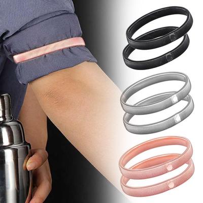2/4 Stück Elastische Hemdsärmelhalter Metallarmbänder Band Dehnbare Strumpfhalter Anti-Rutsch für Damen und Herren