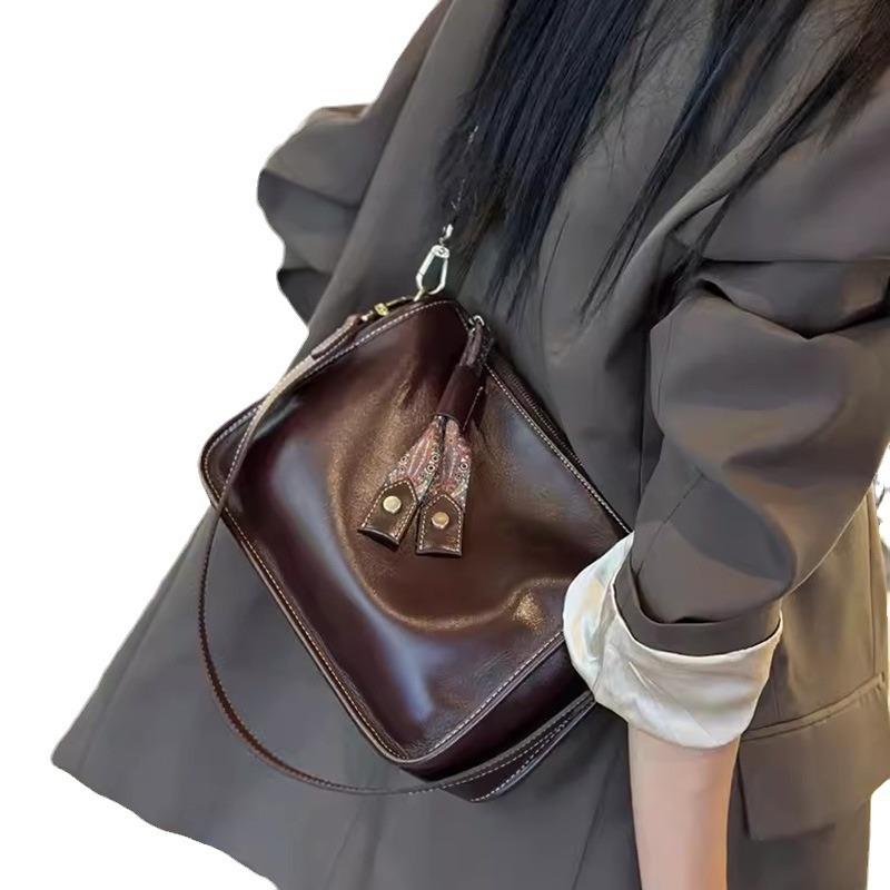 Large-capacity Leather Versatile Underarm Bag, Soft Leather Crossbody Bag, High-quality Single-shoulder Women's Bag
