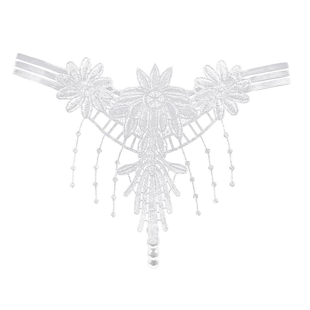 Sexy Panties Female Tipsy Fringed Embroidery Temptation Hot Hollow Flirting Massage Pearl Couple Sexy Thong