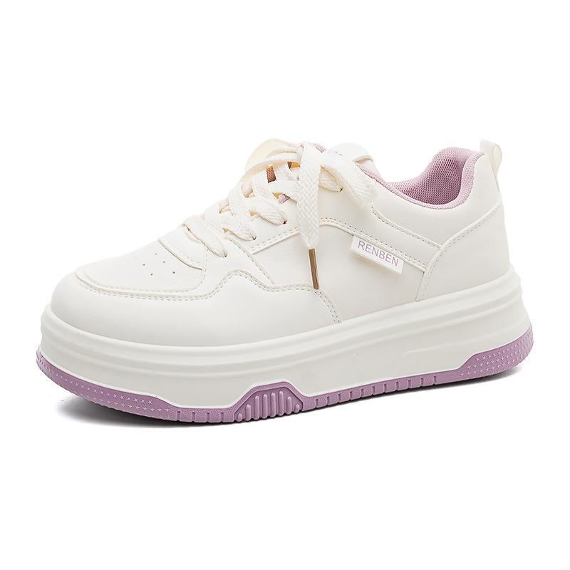 Little White Shoes Women's Spring Low-top Shoes Muffin Shoes Thick-soled Heightening Board Shoes Student Casual Shoes