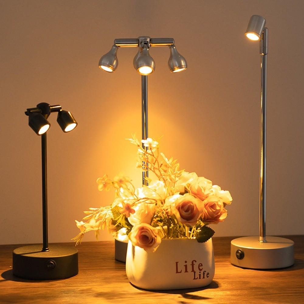 Creative Retro LED Touch Desk Lamp Charging High Pole Night Lights Decoration Lamp Bar Cafe