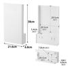 Yamazaki Tower Wall-Mounted Router Storage Unit, Large, White, 21.6cm W X 6.8cm D X 38cm H (Includes Drywall Tweezers and Wood Screws for Less