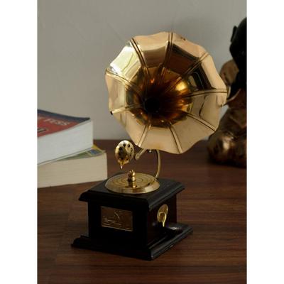 Antico Decorativo Musicale Canon Ottone da Esposizione ( Rosso e Marrone)