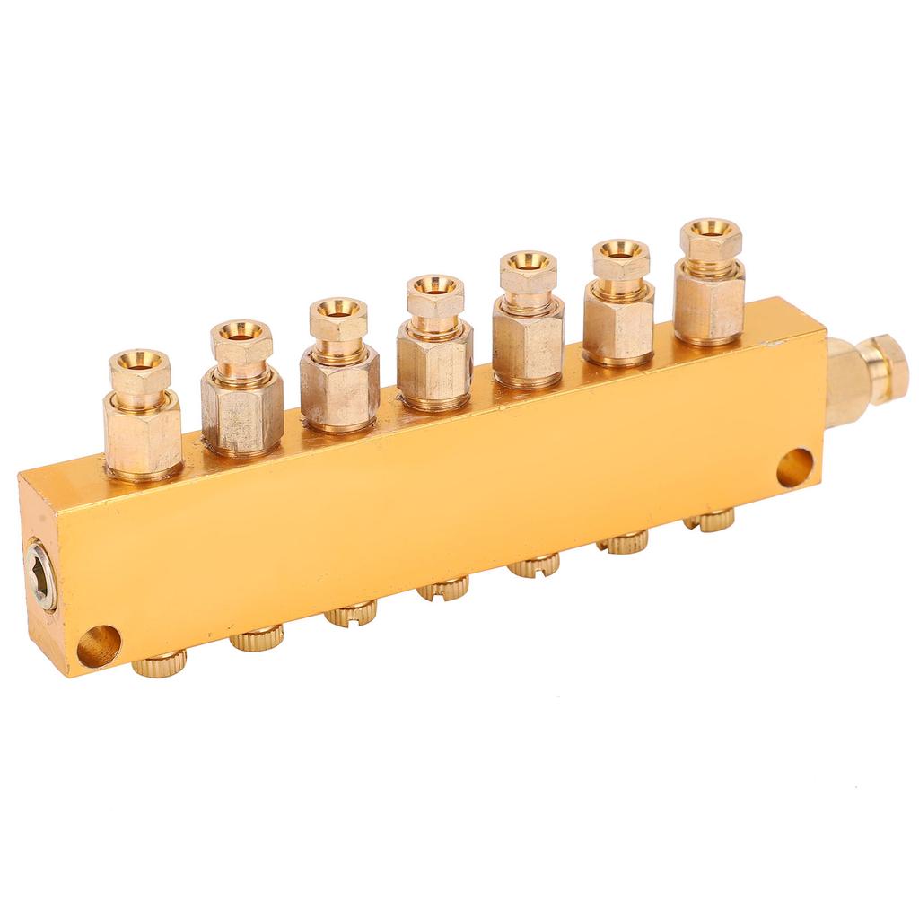 Oljedistributør Justerbar Messing Smøring Stempel Separator Fordeler Ventil Smøresystem 1 inn 12 ut