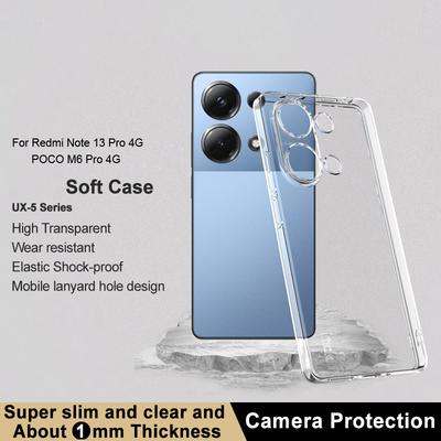 IMAK UX-5 Series Slim Case for Xiaomi Redmi Note 13 Pro 4G/Poco M6 Pro 4G Crystal Clear TPU Phone Cover