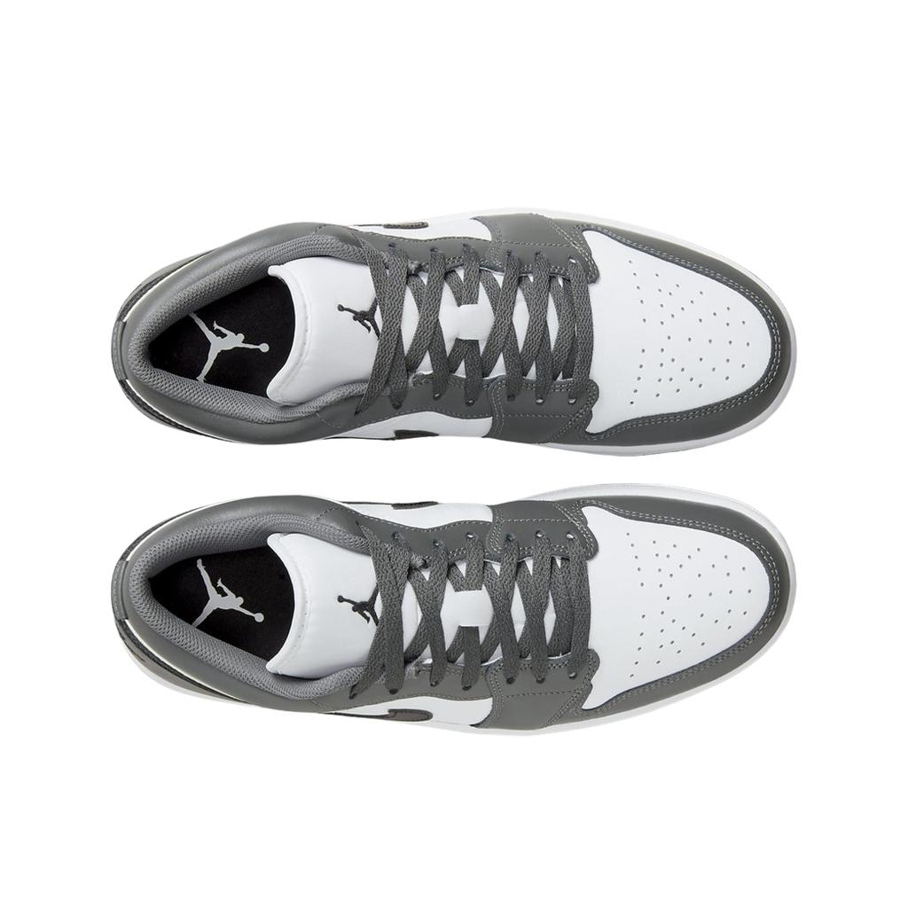 Air Jordan 1 Low Gris Hierro Negro Zapatillas para Hombre Blanco 553558-152