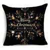 Creative Black and White Christmas Theme Pillowcase Holiday Gift Sofa Decorative Cushion Cover 40*40cm/45*45cm/50*50cm