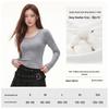 Women's Slim Fit U-Neck Short Sleeve T-Shirt - Flattering Pure Color, New Fashion Trend.