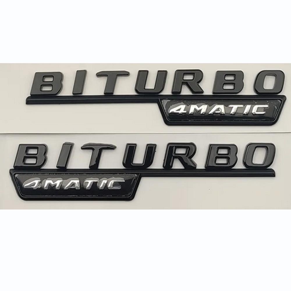 CUTRB1 1 Set Car Trunk 3D Badge Rear Sticker Logo For Mercedes Benz GLE43 AMG W167 W166 GLE43 Biturbo 4matic Logo Automotive Accessory