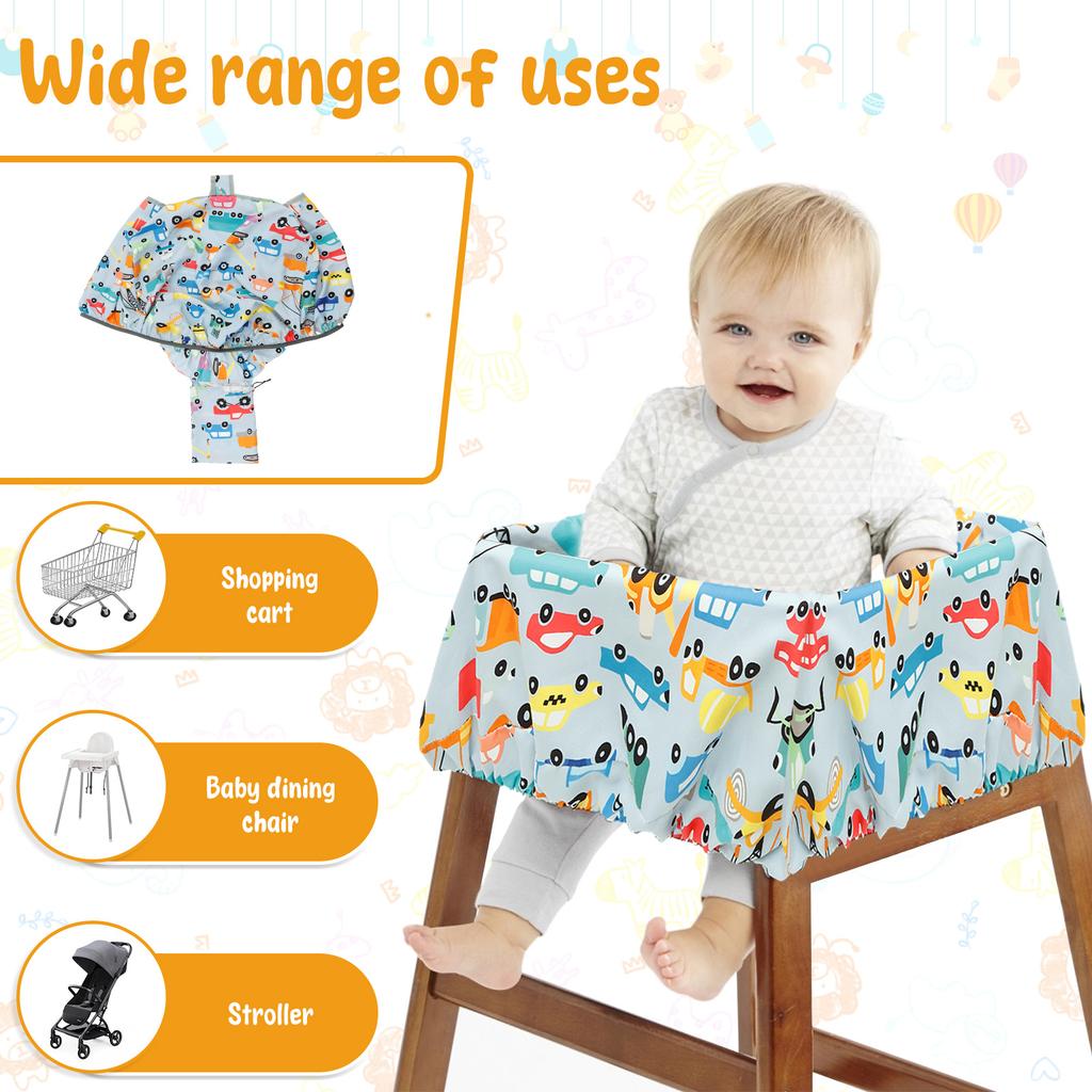 Karton-Stil Einkaufswagen Sitzbezug Wasserdicht Weich Bequem Baby Sicherheit Wagenabdeckung für Hochstühle Kleinkind Säugling Kinderwagen