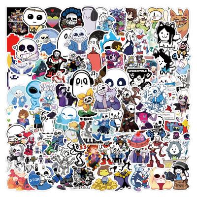 110 New Undertale Graffiti Stickers Decorate Suitcase Mobile Phone Waterproof Personalized Stickers