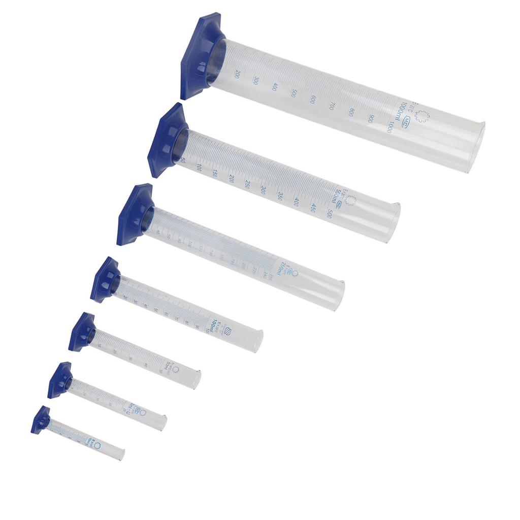 7 Stück Experiment Messzylinder Borosilikatglas Messzylinder Laborutensilien